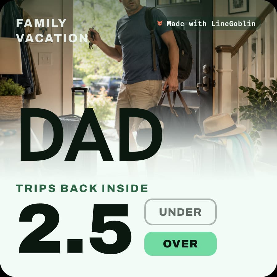 Custom LineGoblin card — Dad · Trips Back Inside · 2.5